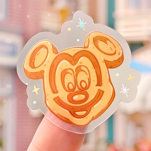 Mickey Waffle Classic Transparent Sticker/ Happy Pixie Dust Etsy