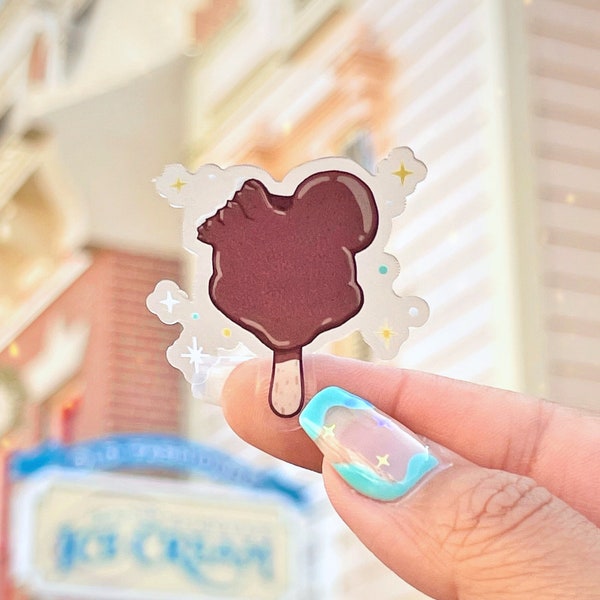 Mickey Bar Transparent Sticker/ pixie dust Disney food Snacks hidden Mickey Phone Case Sticker Journal laptop bottle decal