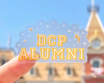 DCP Alumni Transparent Laptop Sticker/  Disney College Program Graduate Letterman Varsity decal cell phone planner Souvenir water bottle