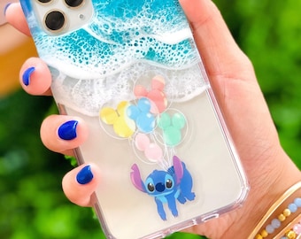 Stitch Mickey Balloon Transparent Laptop Sticker/ Aloha Disney phone case planner water bottle decal