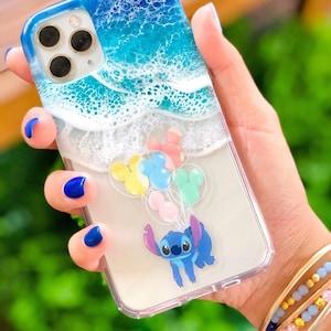 Stitch Mickey Balloon Transparent Laptop Sticker/ Aloha Disney phone case planner water bottle decal