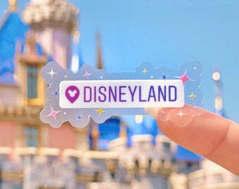 Disneyland Destination Drop Pin Transparent Sticker/ Hidden Mickey Disney journal planner cell phone laptop decal water bottle