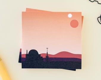 Tatooine Post It/ Star Wars 50 sheets sticky note/ work desk stationery supplies/ teachers appreciation gift