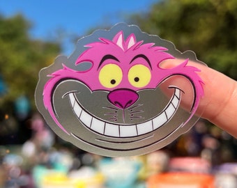 Cheshire Cat Grin Transparent Sticker/ Alice in Wonderland Laptop