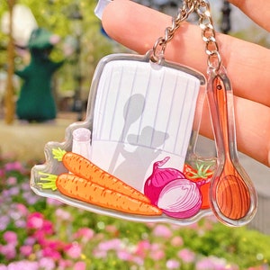 Little Chef Remy Ratatouille Transparent Acrylic Keychain/ Remy Food Cook Disney accessory Bag Car Charm/ gift stocking stuffer Keyring