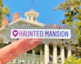 Haunted Mansion Destination Drop Pin Transparent Sticker/ GPS Location Mickey Disney journal planner cell phone laptop decal water bottle