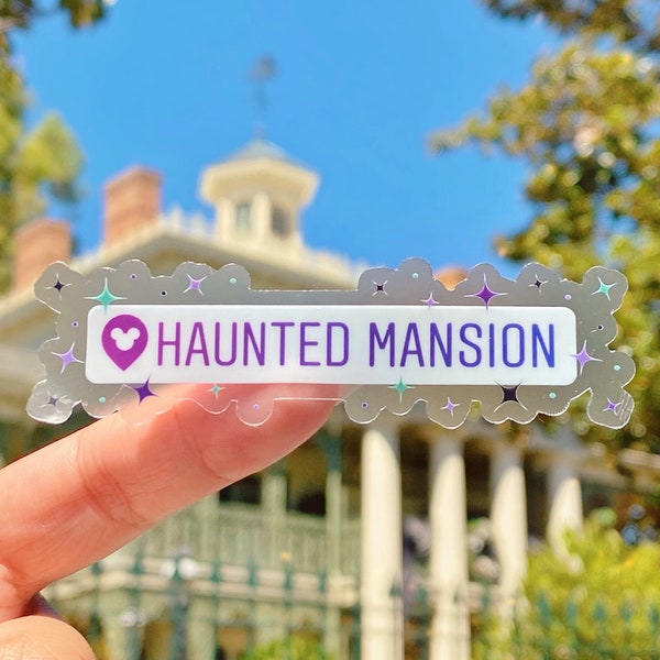 Haunted Mansion Drop Pin Sticker: Disney Inspired Destination Tag Decal