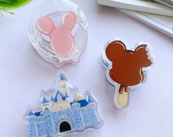 West Coast Parks Acrylic Clip/ Castle Disney Snacks Mickey Waffle Balloon Mouseketeer planner bujo stationery
