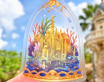 Under the Sea Castle Ariel Aquarium Transparent Sticker/ Ariel The Little Mermaid Kingdom decal iphone planner water bottle decal