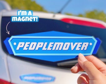 PeopleMover Magnet Tomorrowland Disney Car/ Retro Vintage Disney Ride Souvenir Funny Disneyland Car Bumper Magnet/ New car DCP grad gift