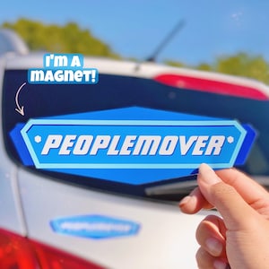 PeopleMover Magnet Tomorrowland Disney Car/ Retro Vintage Disney Ride Souvenir Funny Disneyland Car Bumper Magnet/ New car DCP grad gift