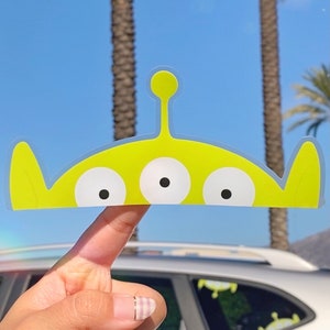 Toy Story Alien Peeker Transparent Car Decal/Pixar Peekaboo Window Bumper Vinyl Disney Luggage Helmet Guitar Laptop Jumbo Sticker