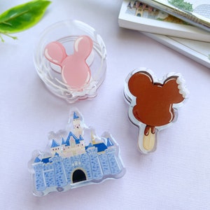 West Coast Parks Acrylic Clip/ Castle Disney Snacks Mickey Waffle Balloon Mouseketeer planner bujo stationery