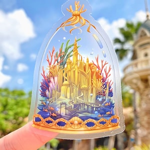 Under the Sea Castle Ariel Aquarium Transparent Sticker/ Ariel The Little Mermaid Kingdom decal iphone planner water bottle decal