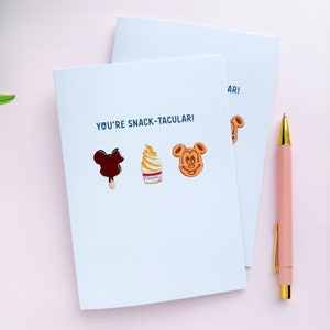 You're Snack-taculr Danke Blanko-Karte mit Umschlag / 3 Pack Disney Snacks Gruß, Denken an Sie Dankbarkeit Geschenk