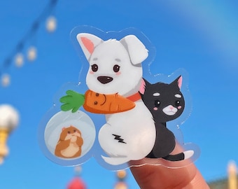 Bolt and Friends Transparent Sticker/ Disney Laptop Stickers/ cellphone water bottle laptop clear planner decal