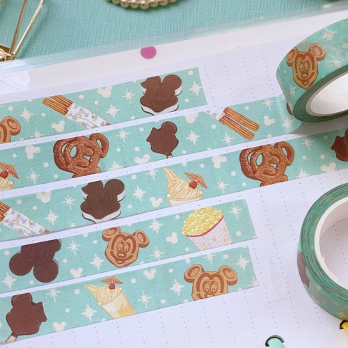 Disney Snacks Washi Tape/ Dole whip Churro Mickey Bar planner bujo scrapbook washi tape sticker
