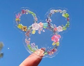 Succulent Floral Wreath Transparent Laptop Sticker Mickey Disney bujo bullet journal planner hydroflask decal water bottle