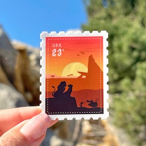 Simba & Nala Briefmarke Aufkleber / König der Löwen Pride Rock Vintage Retro Disney Paar Wasserflasche Handy Aufkleber