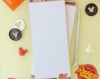 Speed, Focus, Kachow! List Notepad: Lined Memo - 50 Sheets