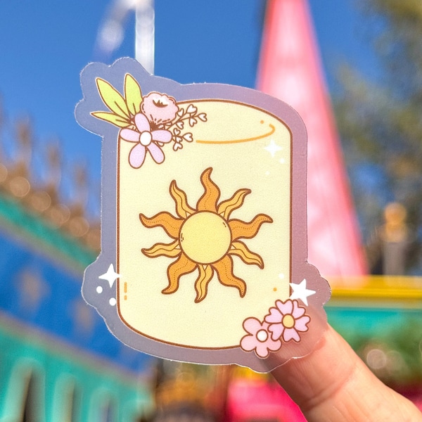 Tangled Lantern (Animator's Version) Transparent Stickers/ Rapunzel Princess Disney laptop cellphone water bottle planner decal