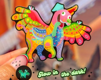 Dante Alebrije Sticker, Glow In The Dark Coco Spirit Guardian