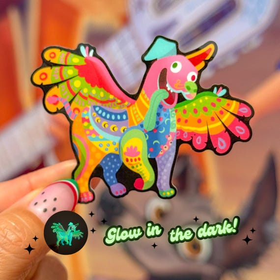 Dante Alebrije Sticker, Glow In The Dark Coco Spirit Guardian
