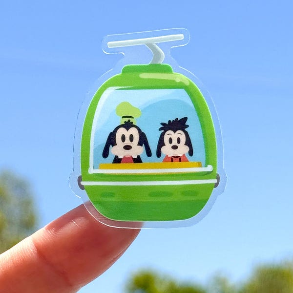 Adesivo Green Skyliner / Decalcomania impermeabile Disney Pippo e Max WDW