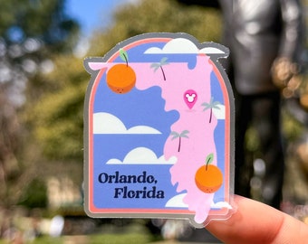 Orlando State Destination Transparent Sticker/ Mickey Disney Travel Wanderlust bujo bullet journal planner decal water bottle