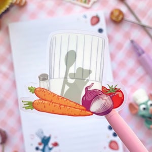 Little Chef es Ingredients Transparent Sticker/ Ratatouille Remy Gusteau Disney Paris Stickers/ Handyflasche Laptop Planer Aufkleber