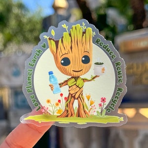 Groot Verminder Hergebruik Recyle Transparante Sticker / Love Planet Earth Herinnering Marvel Laptop Stickers telefoon Vinyl Decals Waterfles