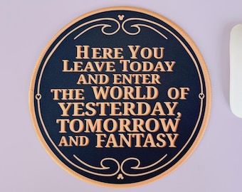 Walt's WDW Entrance Greeting Mouse Pad/Planner Desk Pad Accessory/ Cute Disney Gamer Kawaii Aesthetic Home Office Work Decor