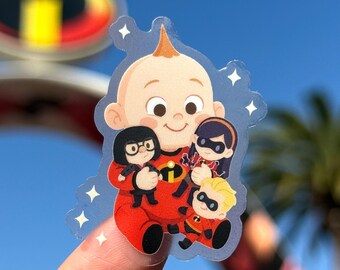 Jack-Jack Plushie Transparent Sticker - Waterproof Incredibles Decal