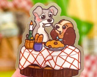 Lady and the Tramp Spaghetti Scene Sticker