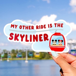 Skyliner Car Magnet: Retro Disney World Ride Souvenir