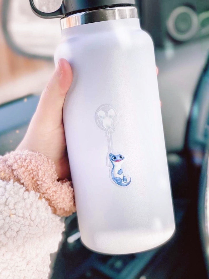 Adesivo trasparente Bruni Mickey Balloon Frozen Elsa Spirit / Decalcomania per custodia del telefono Disney, bottiglia d'acqua, decalcomania per laptop, regalo per lei immagine 4