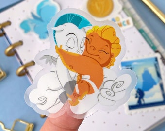 Baby Hercules and Pegasus BFF Transparent Sticker/ Disney Laptop Stickers/ cellphone water bottle laptop clear planner decal