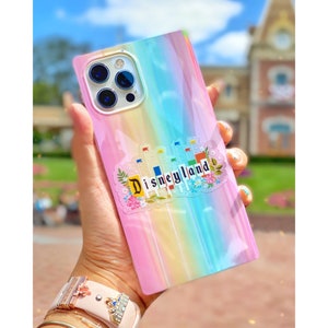 Vintage Disneyland Floral Sign Transparent Laptop Sticker/ Retro Mickey Disney bujo bullet journal planner decal water bottle image 3