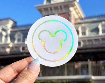 WDW Magic Band Scanner Holographic sticker/ Disney hidden Mickey Animal Kingdom decal cell phone planner  water bottle