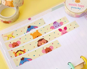 Pooh & Friends Peek a Boo Washi Tape/ Confetti hundred acre woods Disney planner bujo scrapbook washi tape sticker