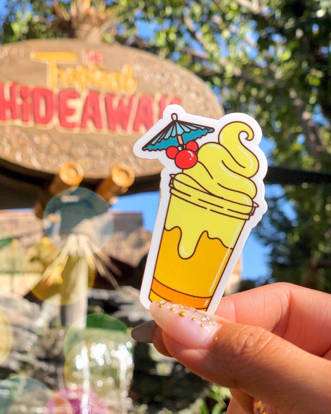 Dole Whip Float Mickey Sticker/ Ice Cream Disney Laptop Stickers/ Tik…