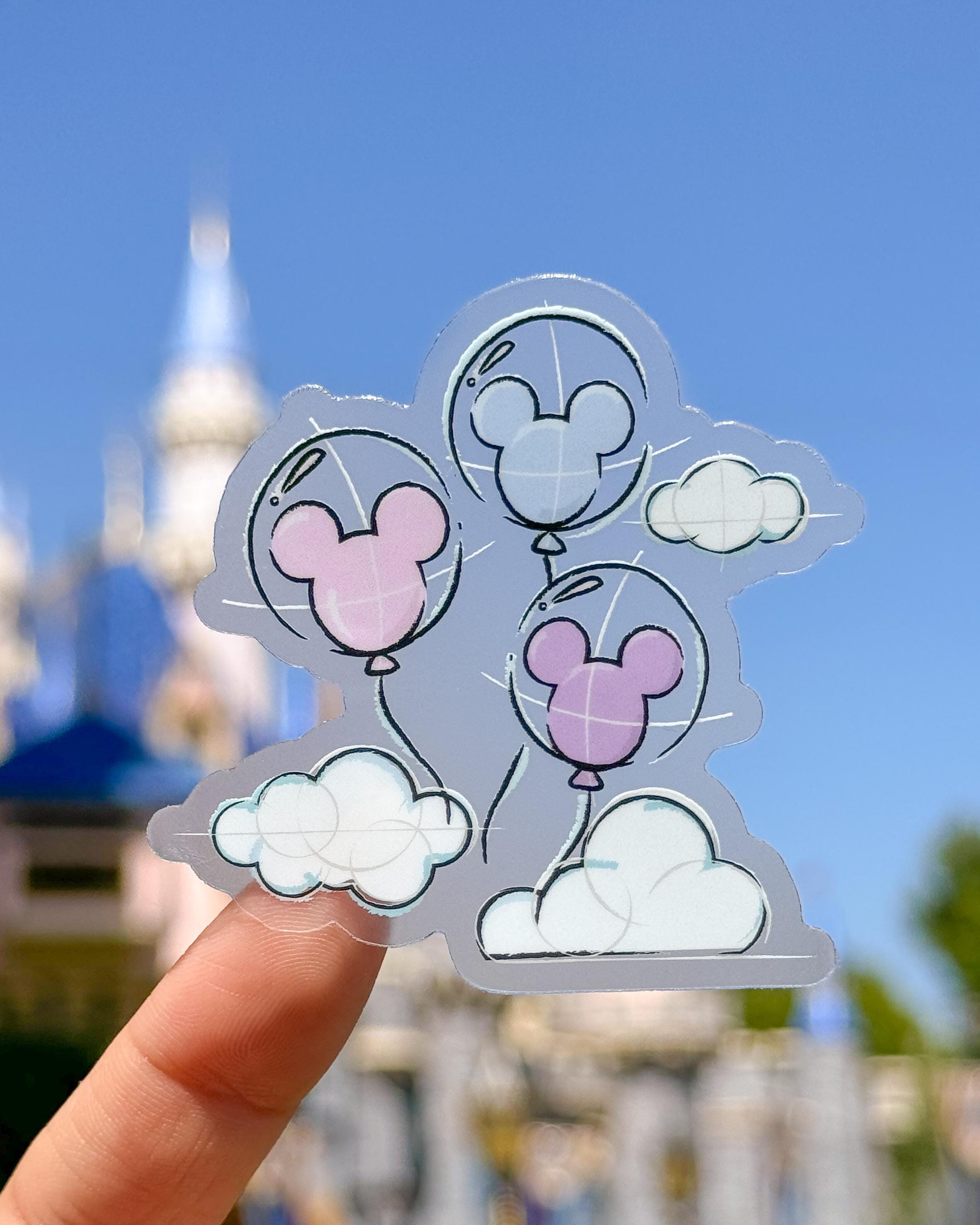 Sketch Mickey Balloonstransparent Art Sticker/ Bottle Decal Disney ...