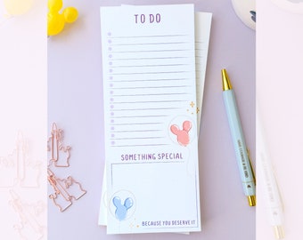 Mickey Balloons To Do List Planner Notepad/ Magical Disney Stationery Memo Home Work Shopping School Checklist Organizer