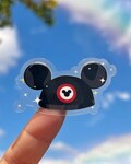 Original Mouseketeer Hat Transparent Phone Sticker/ Retro Vintage Mickey Ears Disney decal iphone laptop planner water bottle