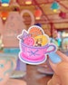 Tea Party Cookies Alice in Wonderland Sticker/ Eat Me Cookies Minimalistic Laptop Stickers/ Disney bujo clear planner decal 