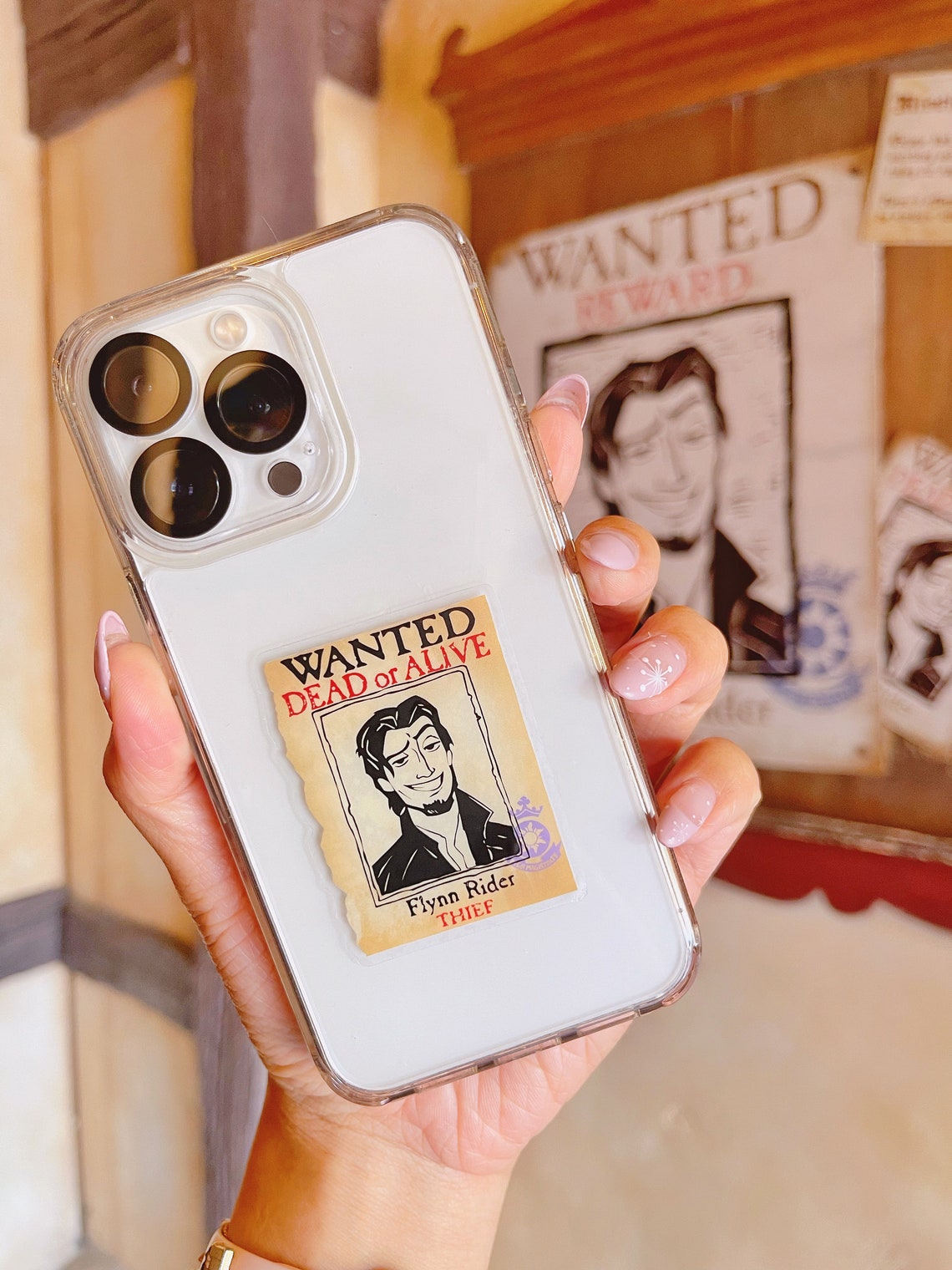 Flynn Rider Wanted Poster Transparent Stickers/ Princess - Etsy