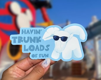 Elephant Towel Animal Pun Cruise Magnet/ Disney Stateroom Decor/ Fish Extender Gifts Door Car Accessory Kids Children Pixiedust