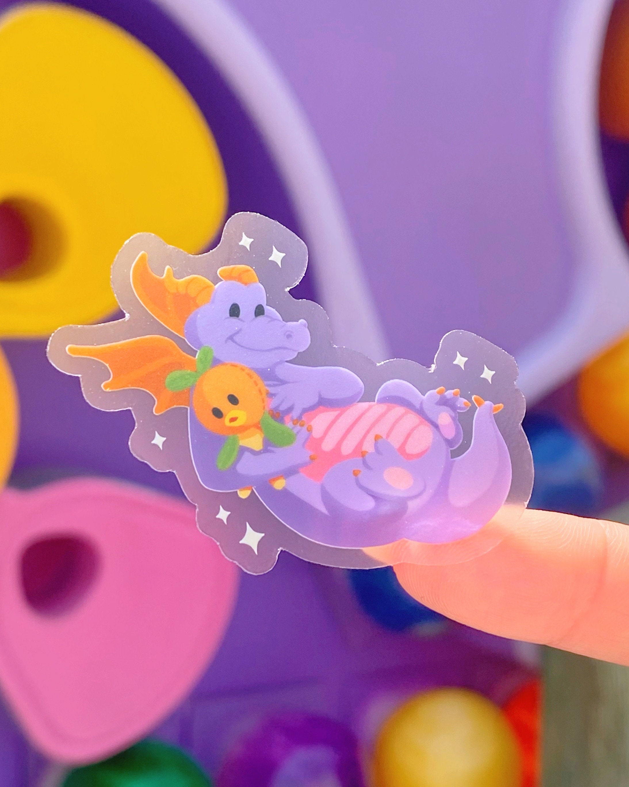 オレンジ色の鳥のぬいぐるみ付きフィグメント透明ディズニーラップ 