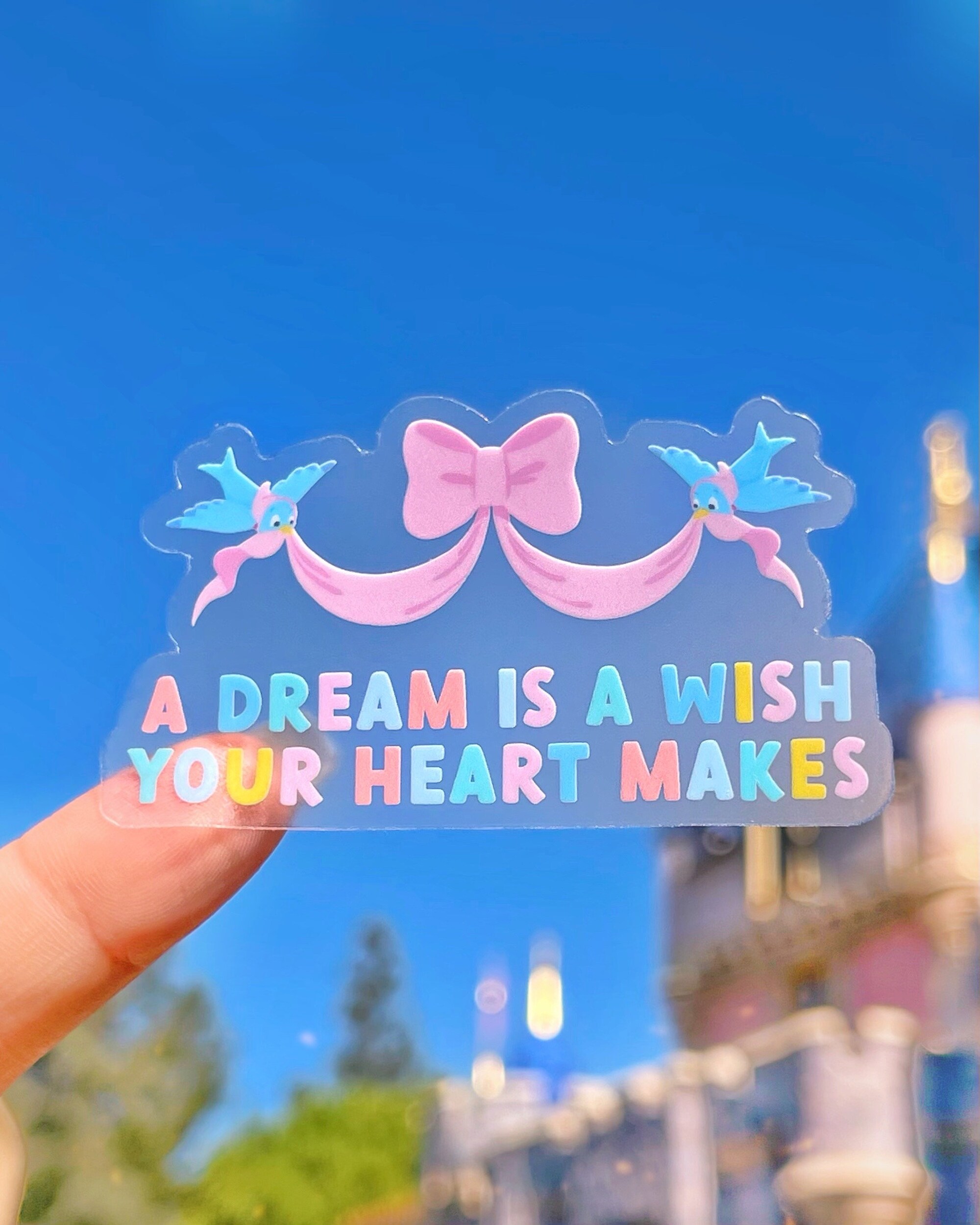 Discover A Dream Is A Wish Cinde Transparent Laptop Sticker Disney