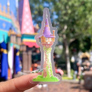 Tangled Tower Rapunzel Sticker, Waterproof Vinyl Decal